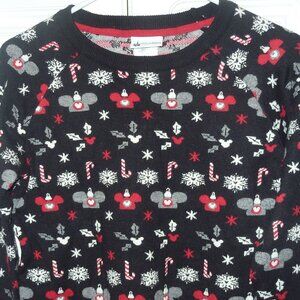 New Disney Park Originals Navy Blue Holiday Mickey Mouse Sweater Size Small